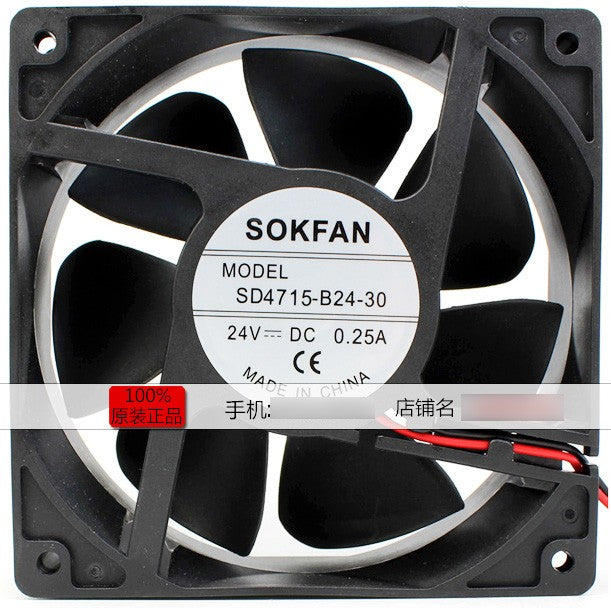 SOKFAN SD4715-B24-30 24V 0.25A 2wires cooling fan SOKFAN SD4715-B24-30 24V 0.25A 2wires cooling fan